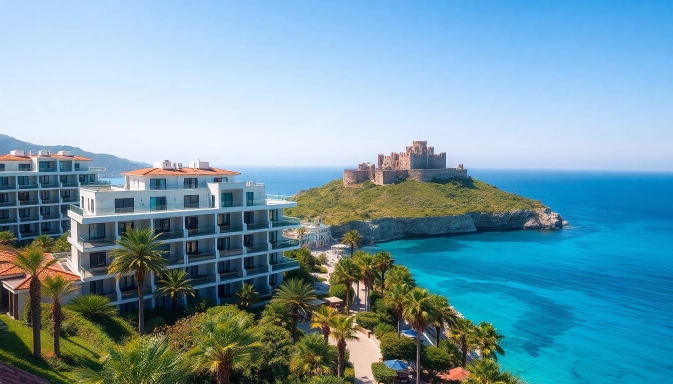 Discover apartments for sale in Alanya, Turkey with stunning views of the Mediterranean coast.