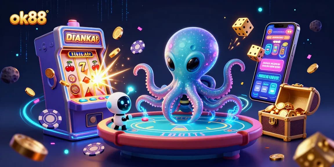 Engage with thrilling ok88 gameplay featuring vibrant casinos and dynamic characters in a cosmic setting.