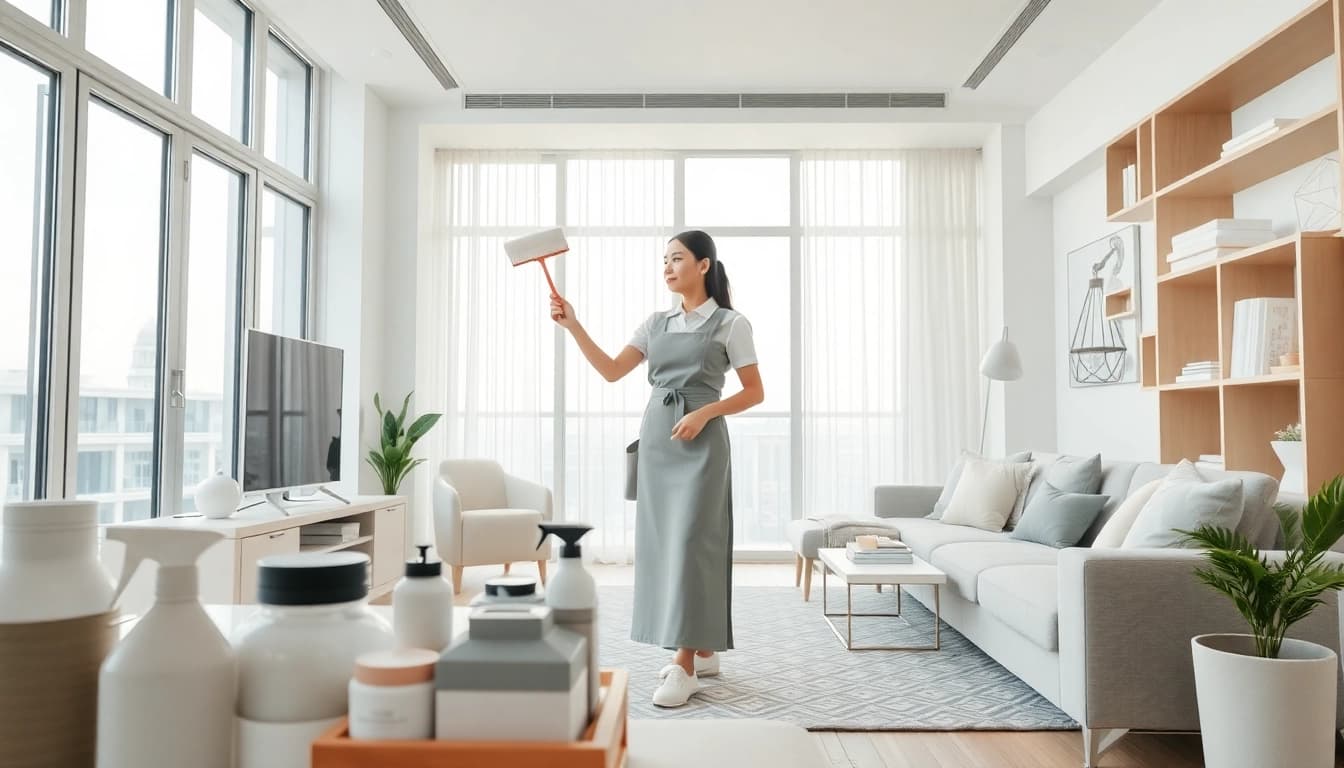 Hire a professional maid in Dubai to enhance your home's clean and organized atmosphere.