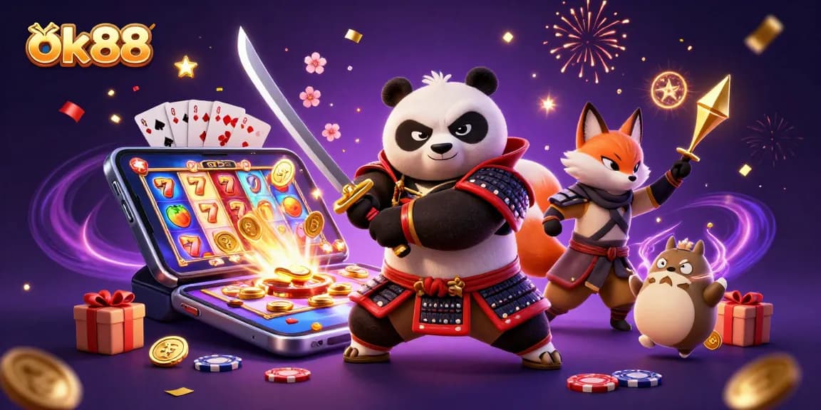 Engage with the excitement of ok88 as a samurai panda, ninja fox, and spirit tanuki bring slots to life!
