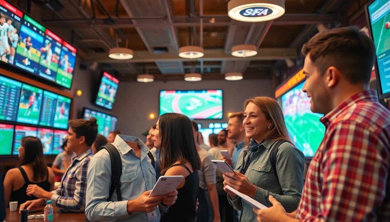 Engaging atmosphere showcasing the best sports betting sites in Mexico with diverse bettors in action.