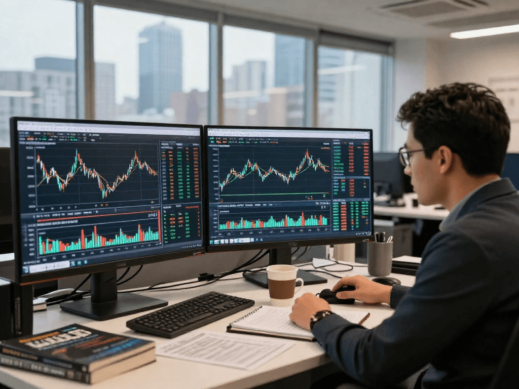 专业交易员在TradingView官网上分析市场数据与图表