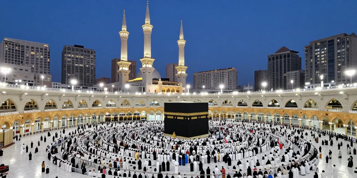 Capture the spirit of umroh Itikaf with travelers around the sacred Kaaba, inspiring devotion and unforgettable experiences during Ramadan.