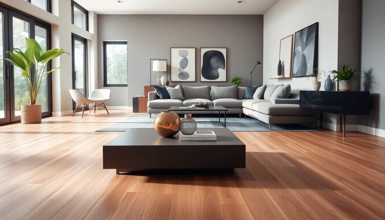 Enhance your space with elegant vinyl flooring that complements modern decor.