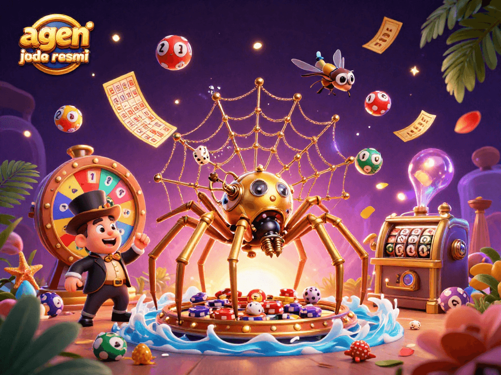Catch the thrill with agen judi bola resmi in a vibrant, dynamic 3D gambling scene.