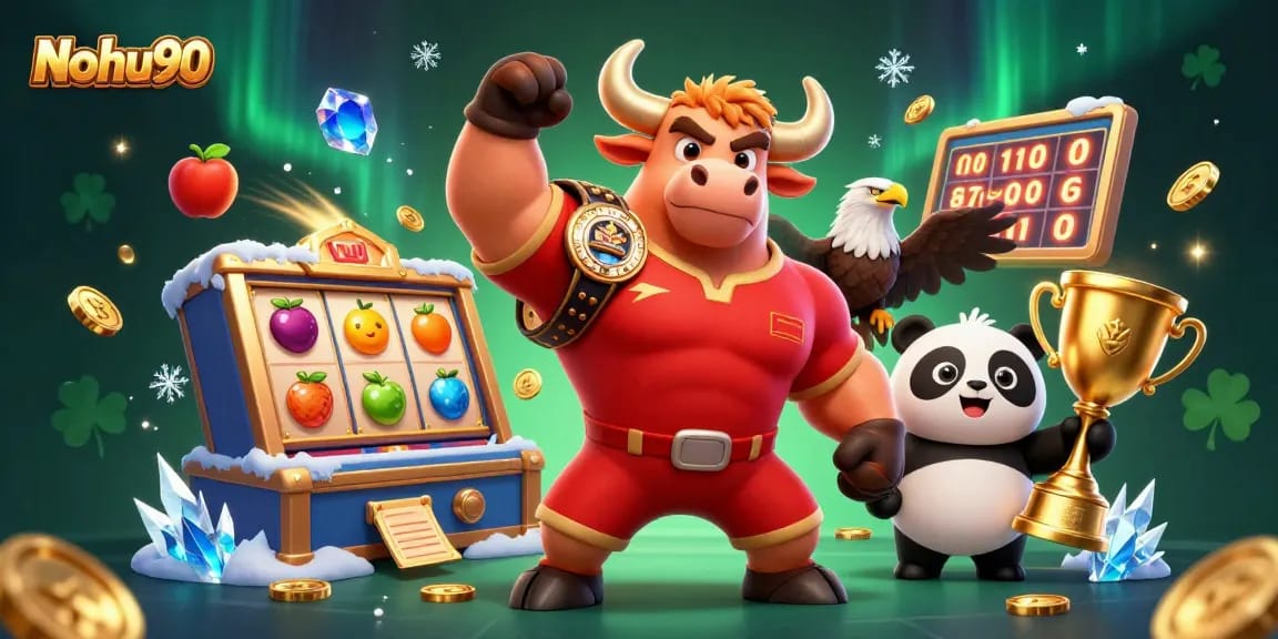 Nohu90 promotes exciting jackpot gaming with vivid characters and dynamic slot game elements.