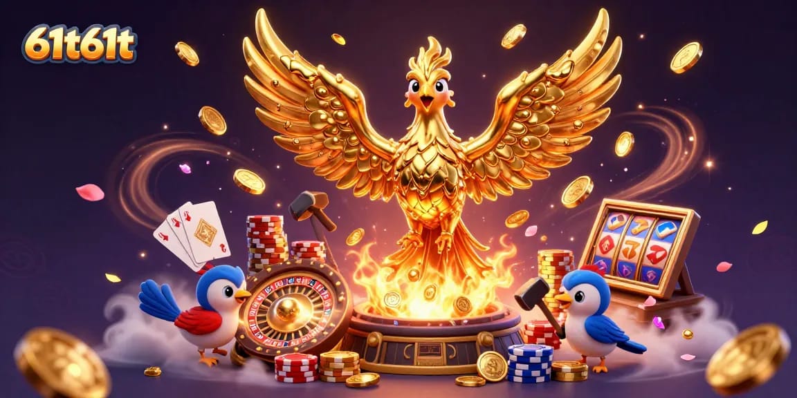 Os jogadores no 61t61t estão prontos para ganhar fortuna jogando com a fênix dourada e os símbolos de cassino.