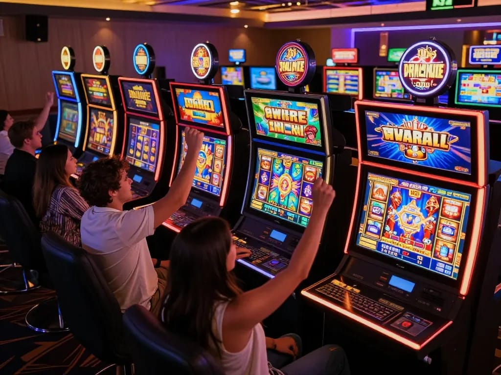 Situs slot thailand players enjoying vibrant slot games with immersive graphics.