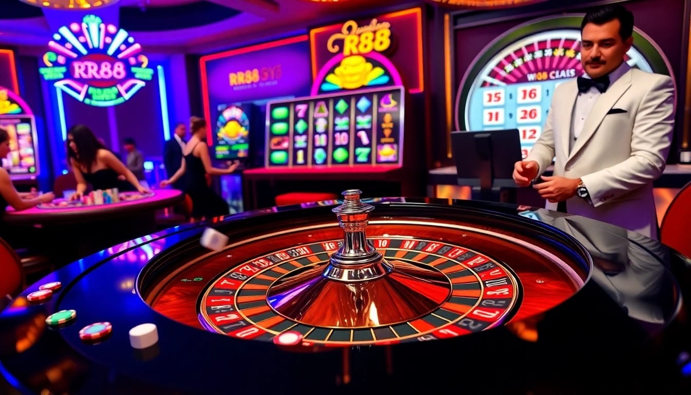 Experience the thrilling atmosphere of RR88 with luxurious casino games and lively gameplay.