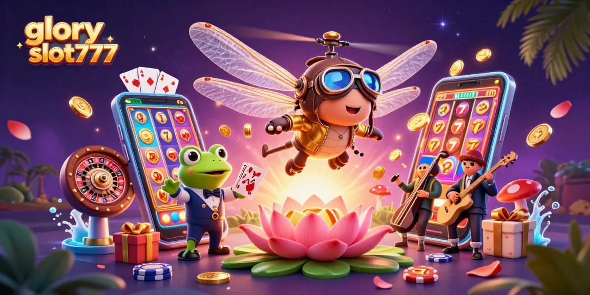 Permainan seru di glory slot777 dengan seekor katak dealer dan ulat musik!