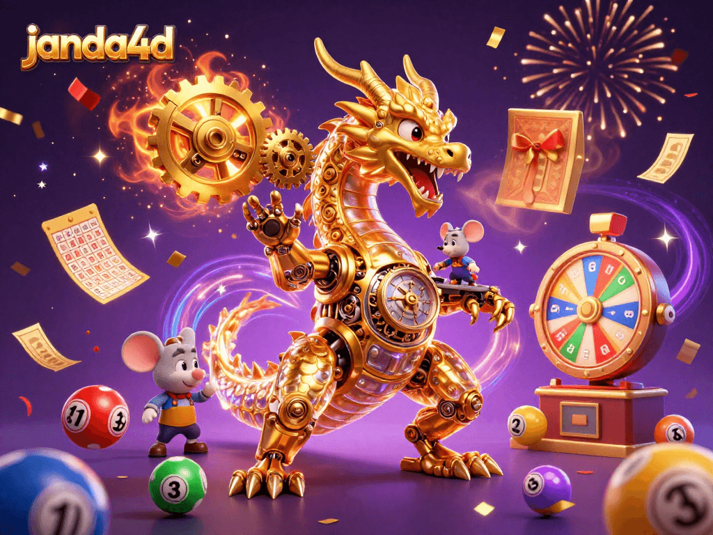 Mainkan janda4d dengan beragam bola lotere berwarna di latar belakang yang meriah dan penuh energi