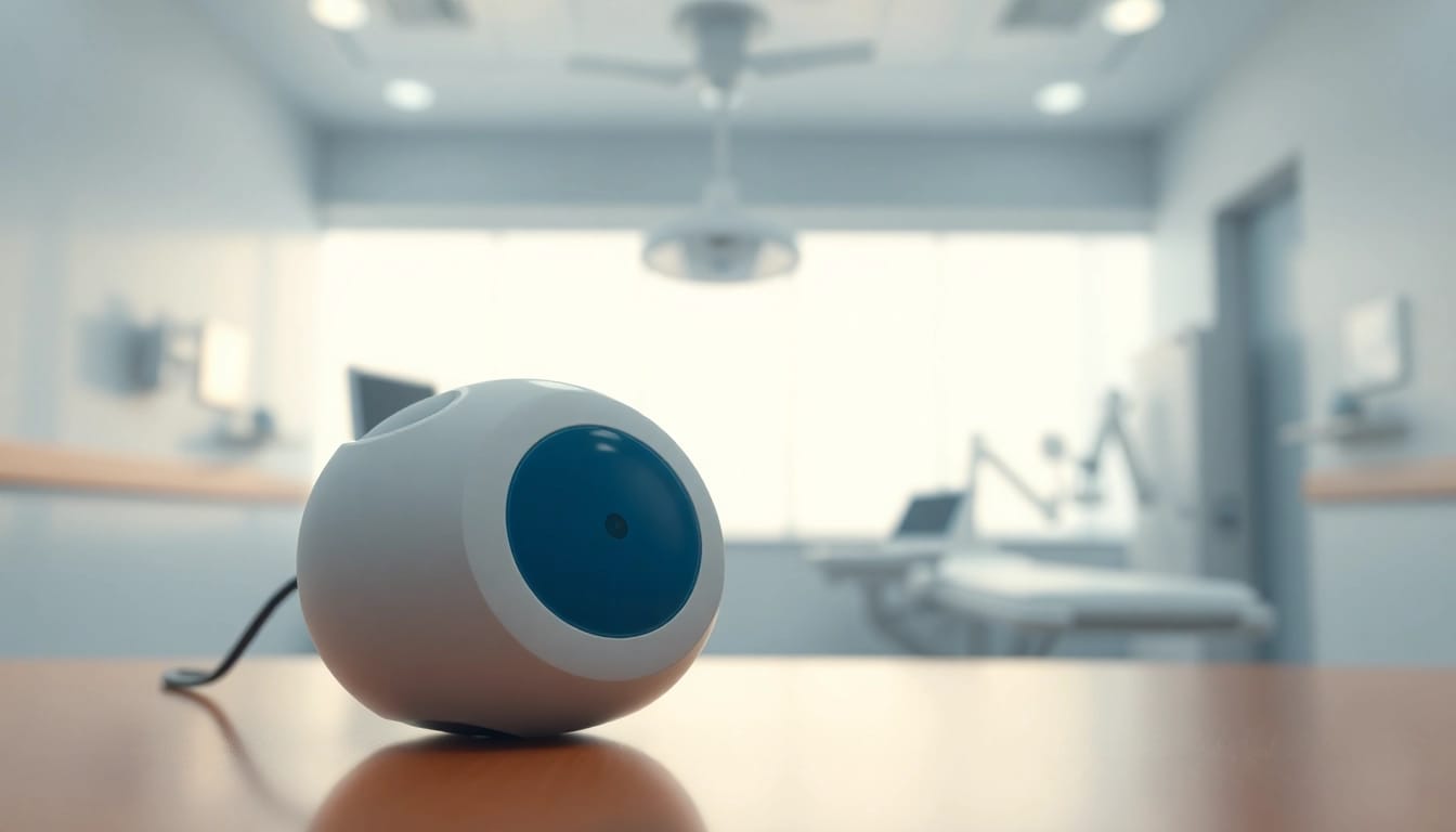 A professional choking device featured prominently in a well-lit medical setting.