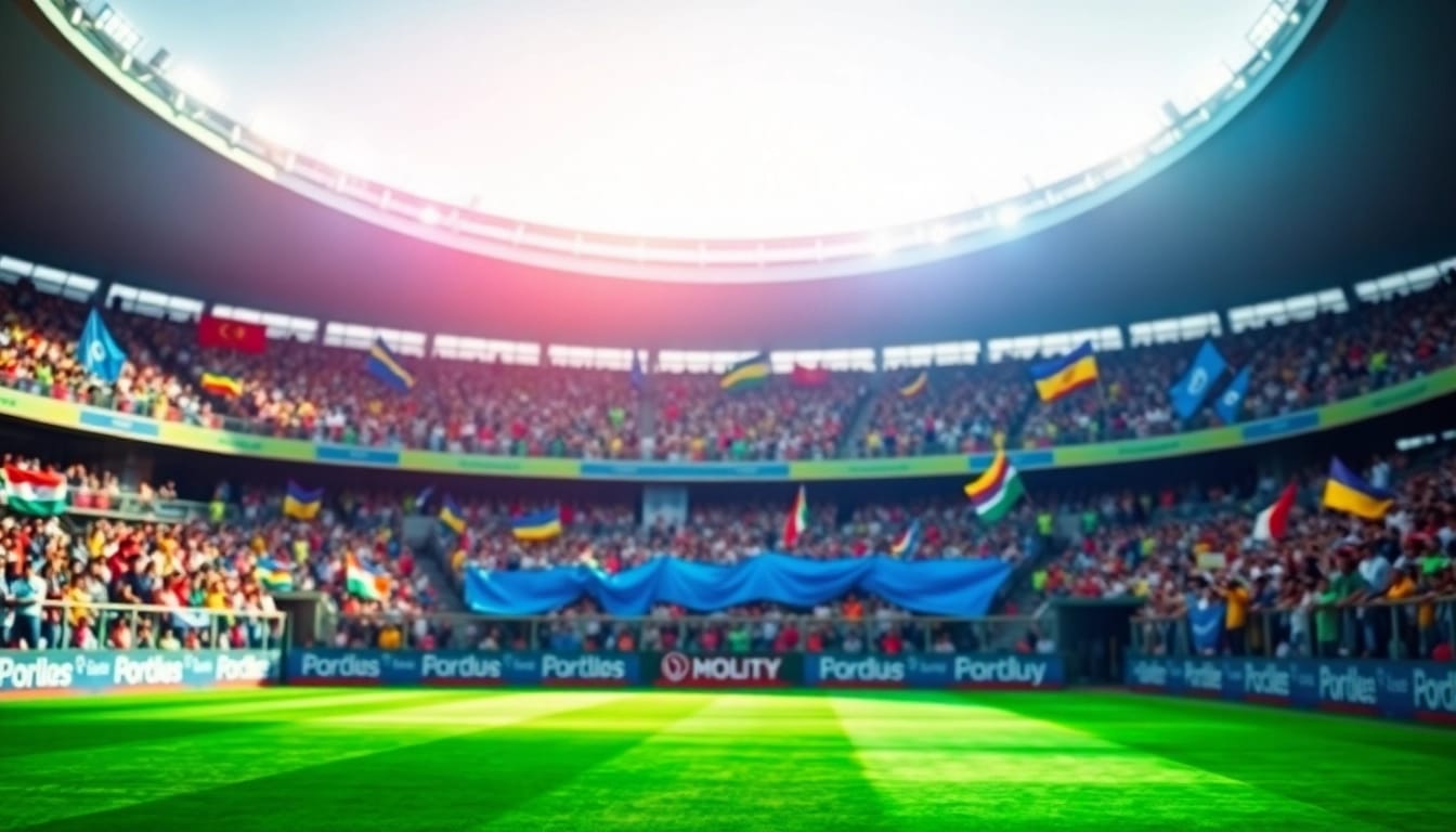 Engage with online IPL prediction insights amidst vibrant cricket fanfare in a lively stadium.