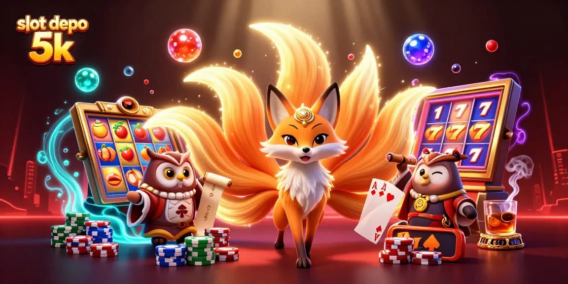 Engage with slot depo 5k and vibrant jackpot realms featuring colorful characters and dynamic casino elements.