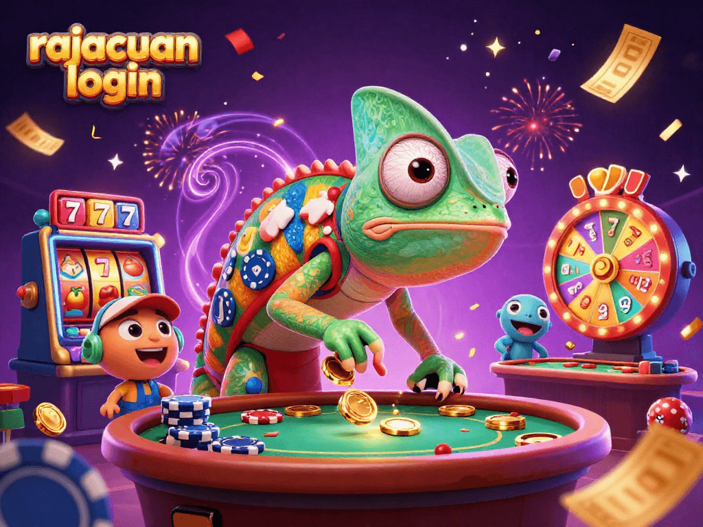 Mengakses rajacuan login untuk bermain slot online dengan berbagai simbol jackpot dan keberuntungan
