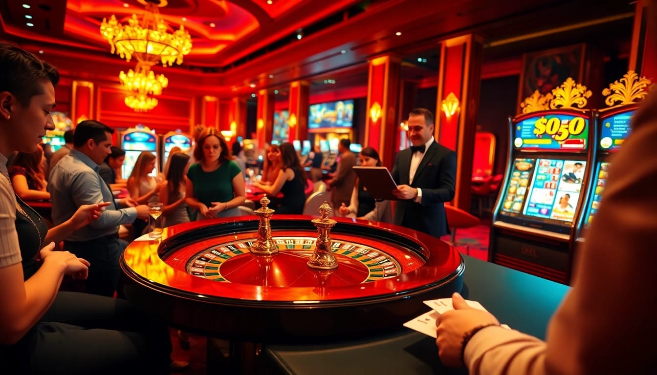 Vivez l'adrénaline du meilleur casino en ligne avec des tables de roulette vibrantes et des joueurs excités.