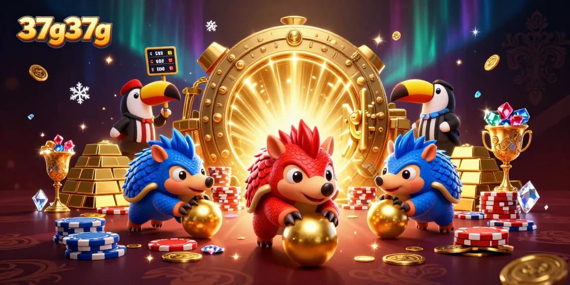 Experience thrilling 37g37g action as pangolins roll through poker chips in vibrant casino scene.