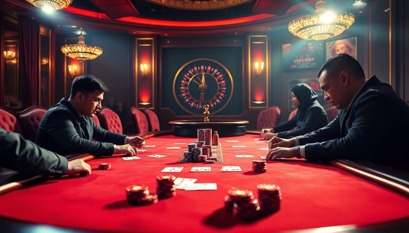 Experience intense poker action, reflecting the excitement of gambling with the theme "Nếu như vậy bám vào đây."