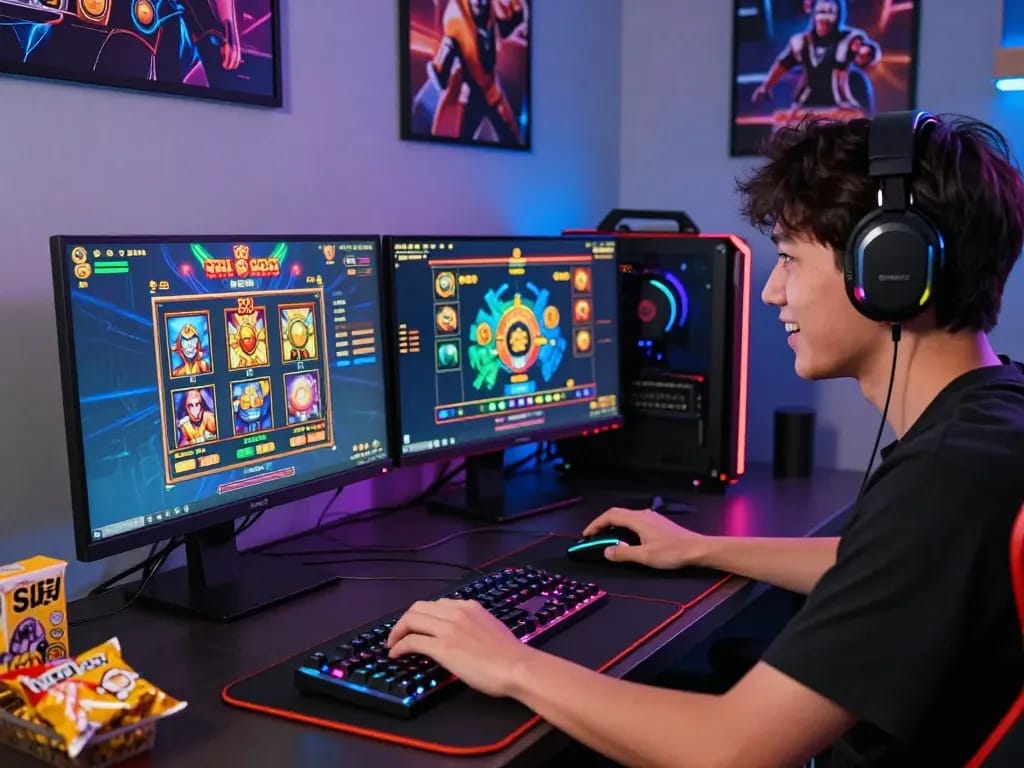 Pemain yang terlibat dalam permainan situs slot gacor online di setup permainan kelas atas.