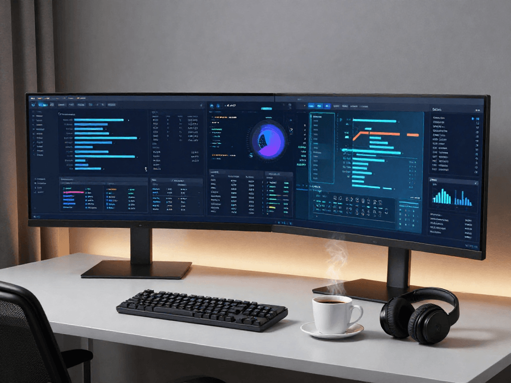 Waygrid API management in a modern workspace showcasing cloud computing and AI technology.