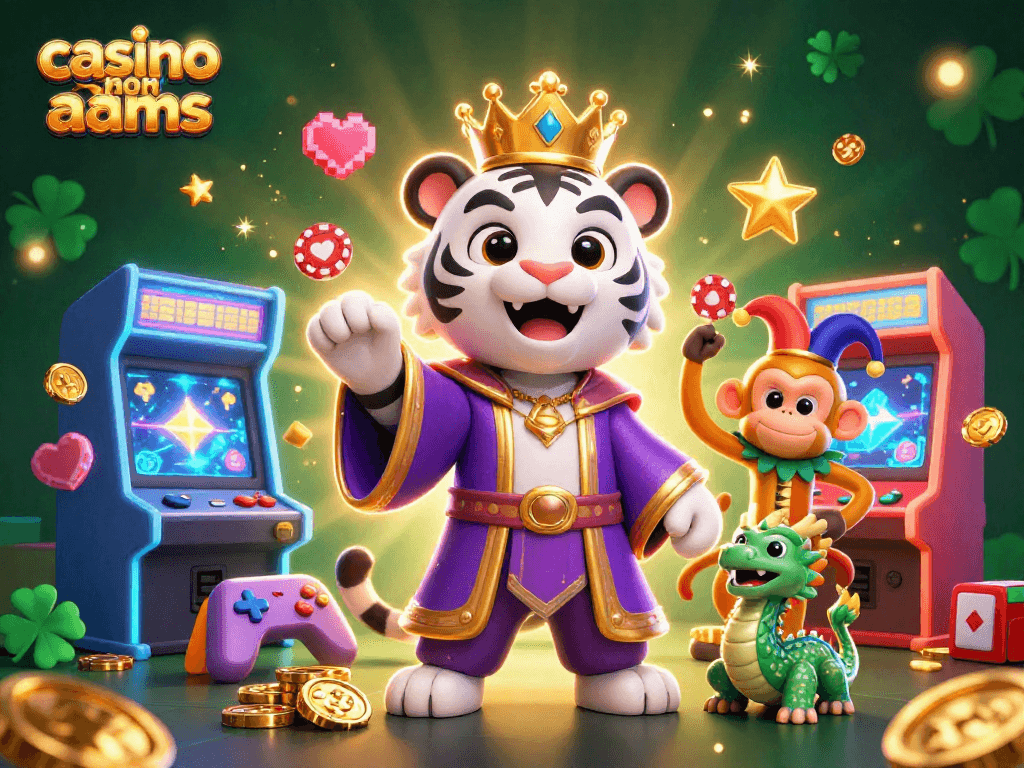 Gioca nei migliori casino non aams con questa illustrazione di una tigre bianca e un drago giada in un'atmosfera vivace.