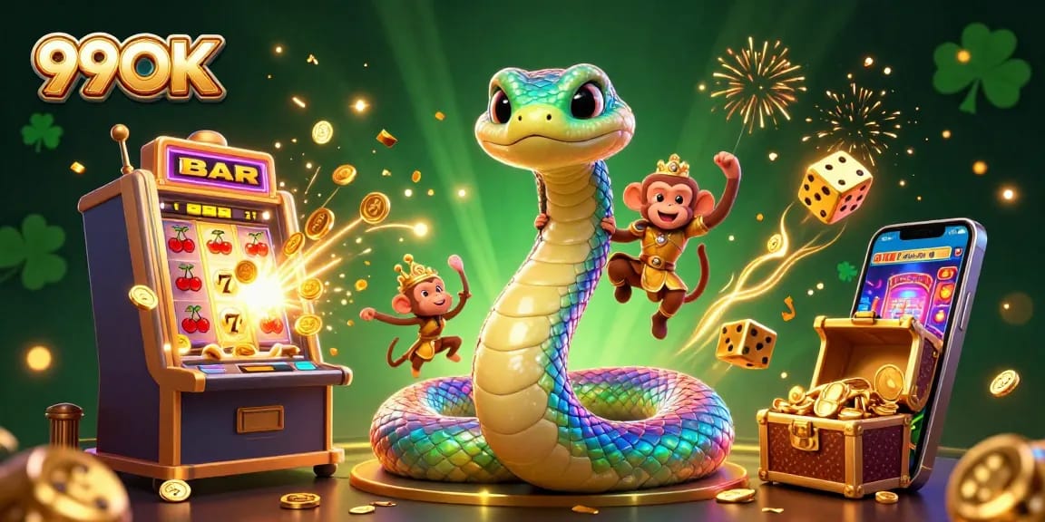 Spin the wheel and win with the vibrant 99OK online casino 3D illustration showcasing dynamic gaming elements and colorful characters.