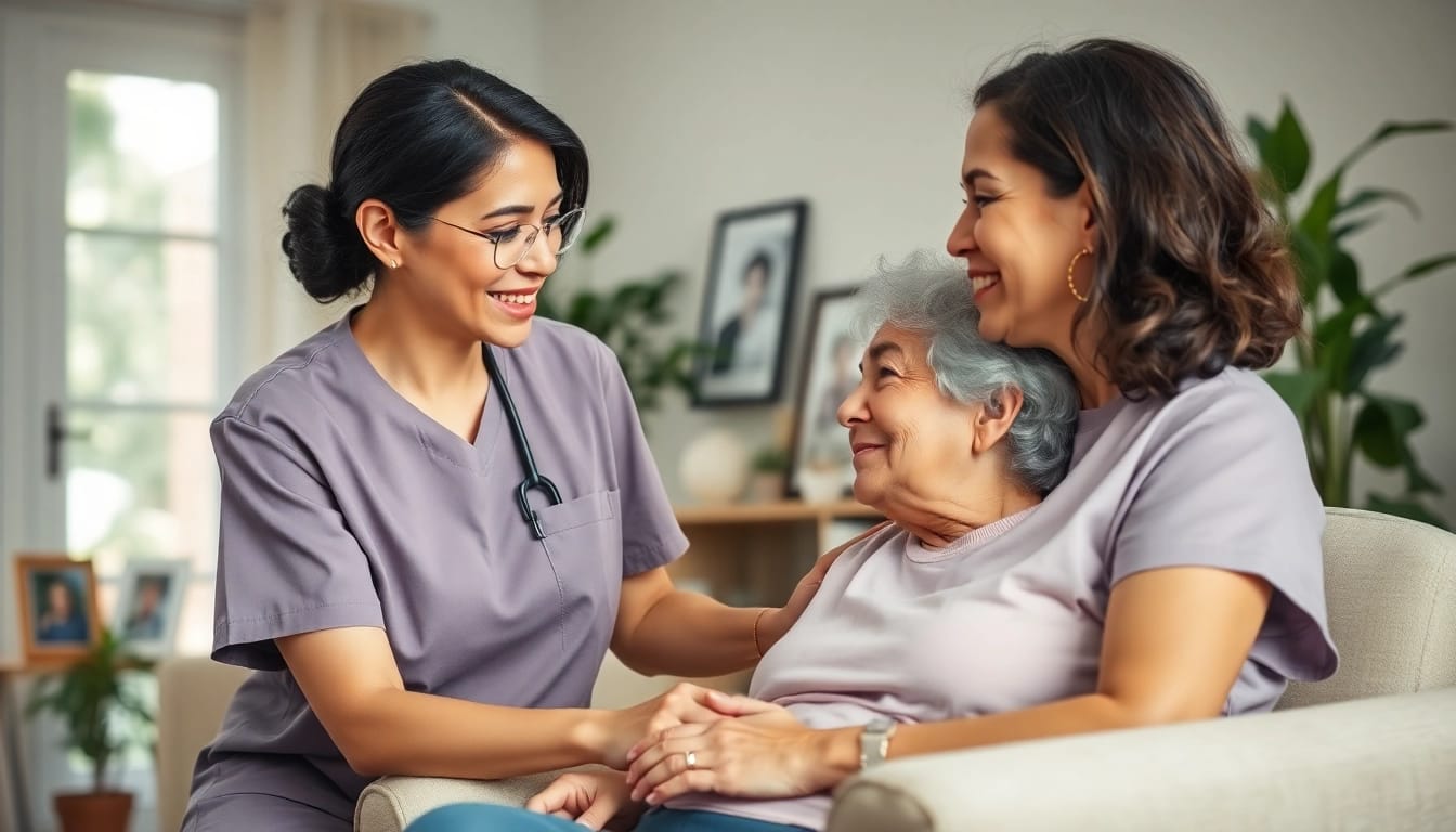 Caring interaction in austin senior home care, highlighting compassion and support for the elderly.