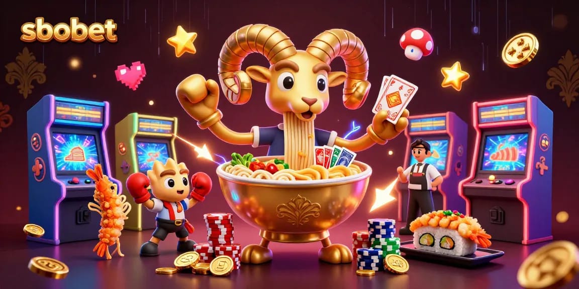 Engage in sbobet sports betting with vibrant characters and dynamic casino elements.