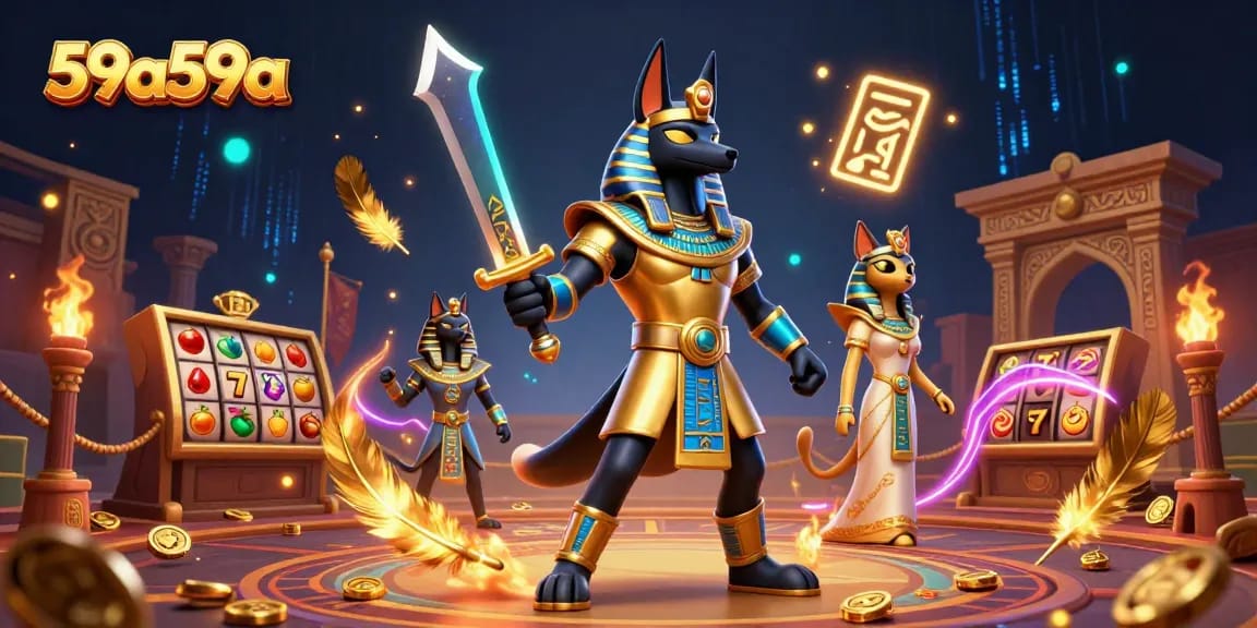 Experience the excitement of 59a59a with dynamic slot visuals and ancient Egyptian warriors.