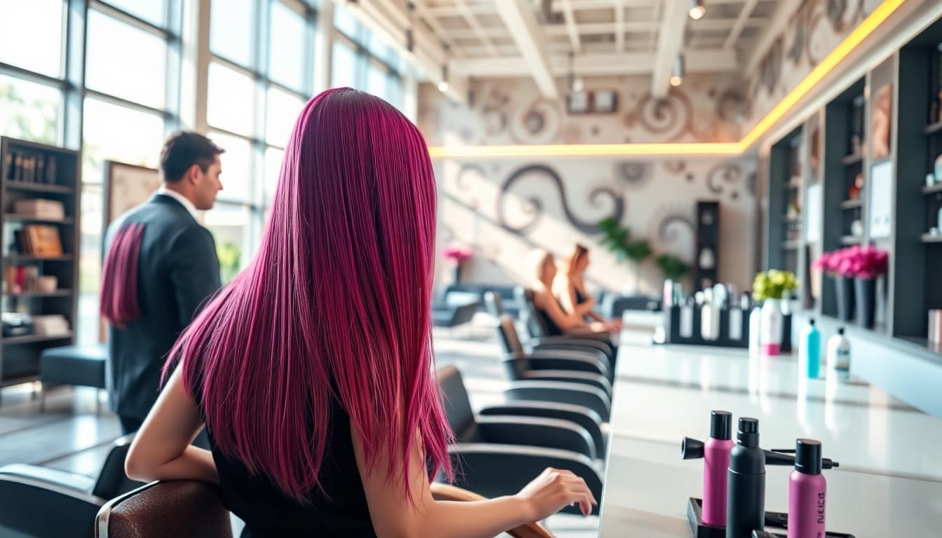 Transform your look at this salon coafura with expert stylists and vibrant hair colors.