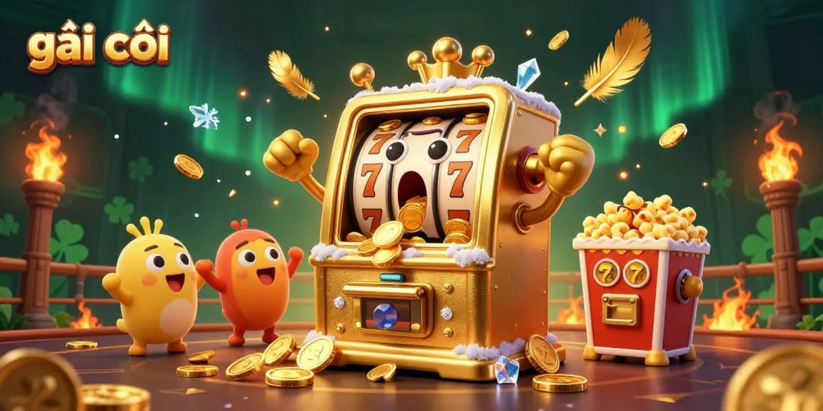 Experience the thrill of gái gọi as slot machines jackpot in a festive casino scene filled with excitement.