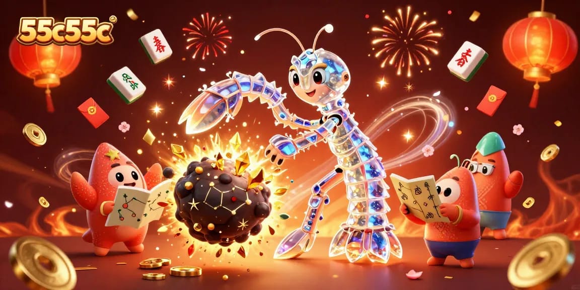 Join the excitement at 55c55c, where the galactic mantis shrimp battles for riches!