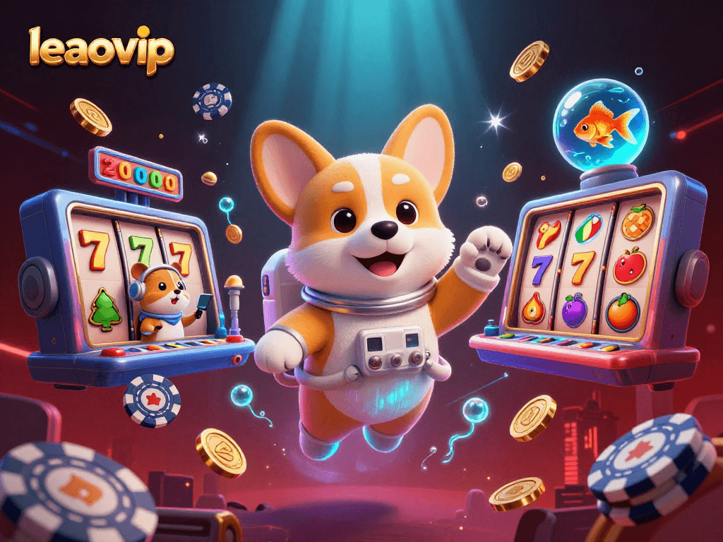 Experience the excitement of leaovip in a vibrant space casino, where characters and rich gaming elements come alive.