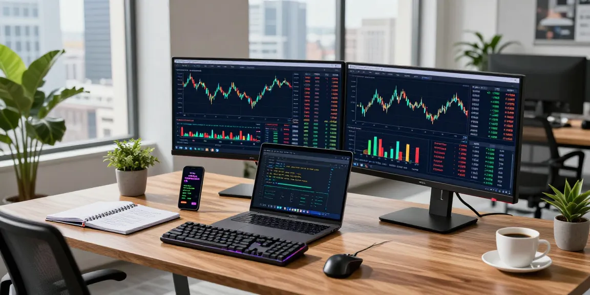Explore the innovative XXKK Exchange in a professional cryptocurrency trading setup, showcasing crypto analytics, trading tools, and security practices within a modern office environment.