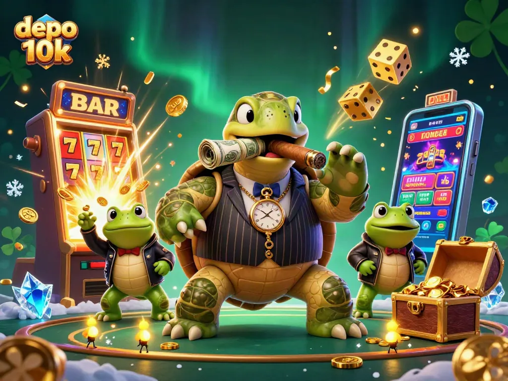 Engage with the thrilling action of depo 10k casino games featuring animated characters and vibrant symbols.