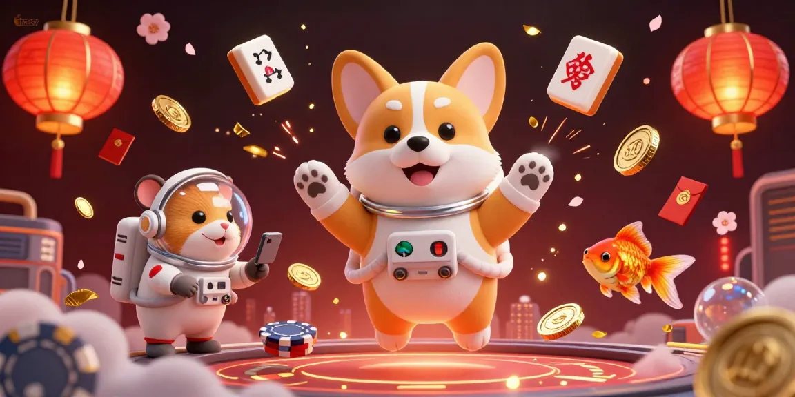 Xoilacz ignites excitement with 3D gambling fun featuring an astronaut corgi and drifting coins.