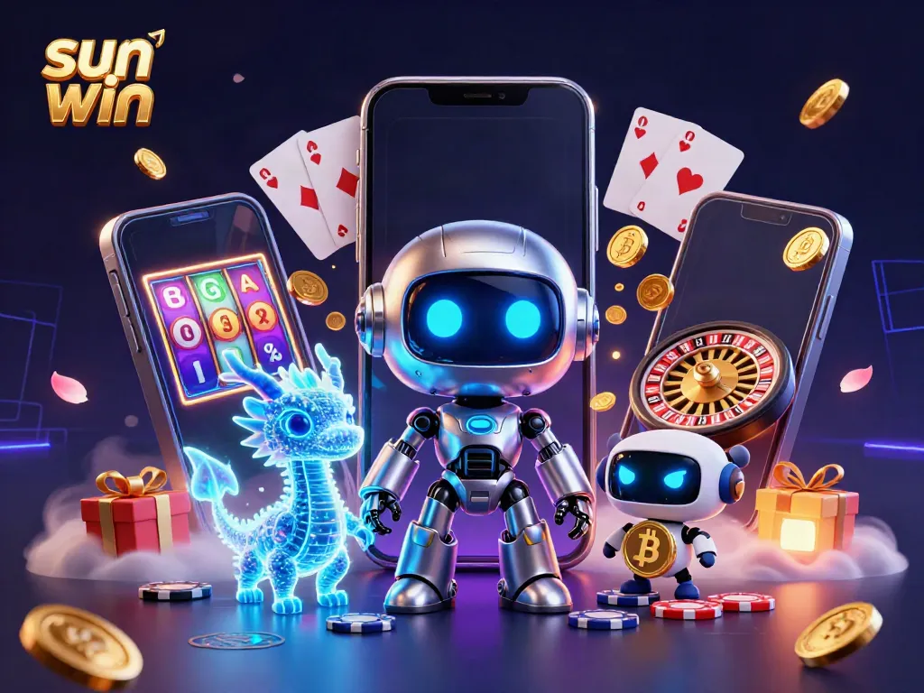 Engage in thrilling casino action with sun win, featuring vibrant 3D characters and dynamic gaming elements.