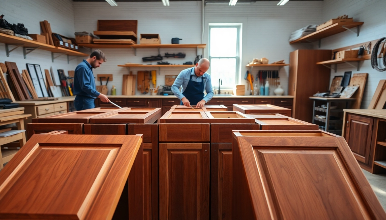 Showcasing Cabinet Refacing Saint Petersburg FL in a professional workshop with skilled craftsman.