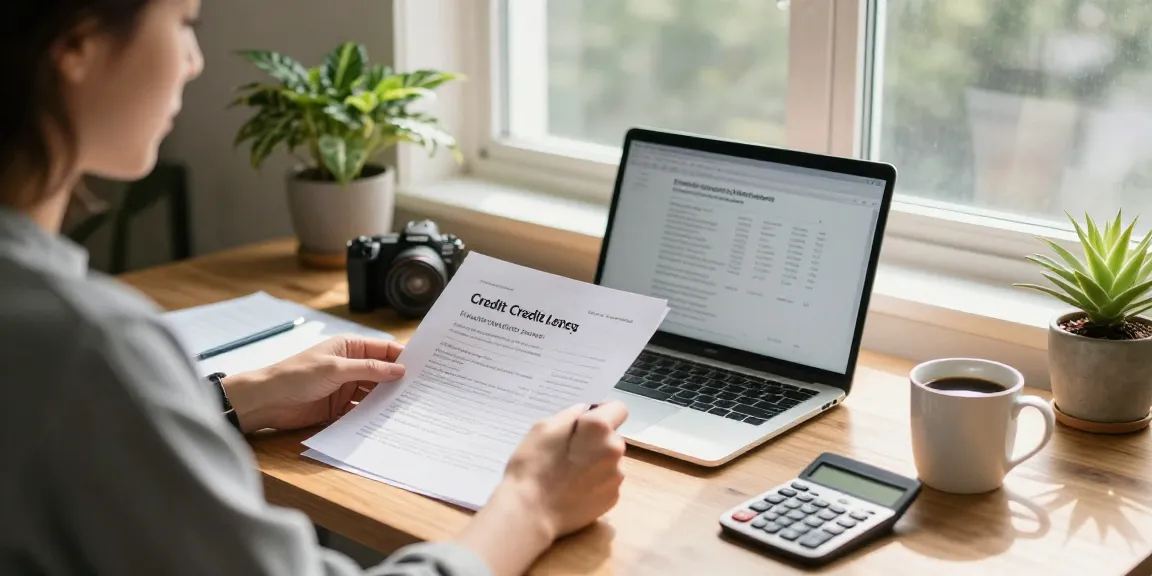 Individual analyzing credit consolidation options in a cozy home office.