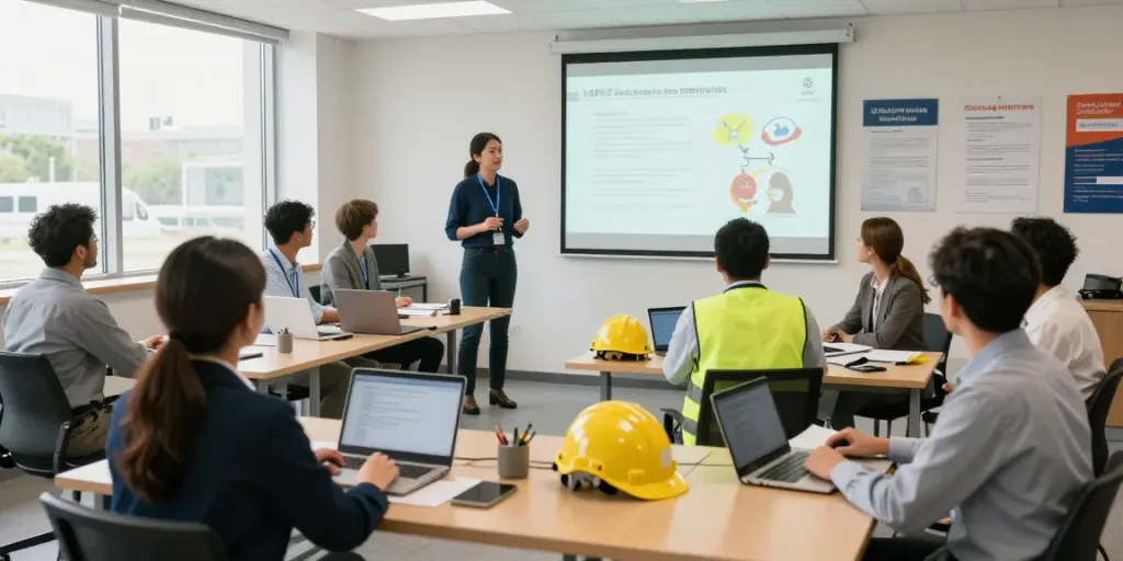 Training Institute Saudi Arabia professionals participating in HSE training session.