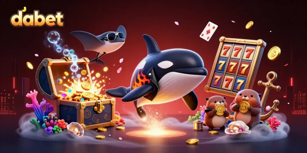 dabet encourages exhilarating slot adventures with a jumping orca and treasure-filled sea otters.