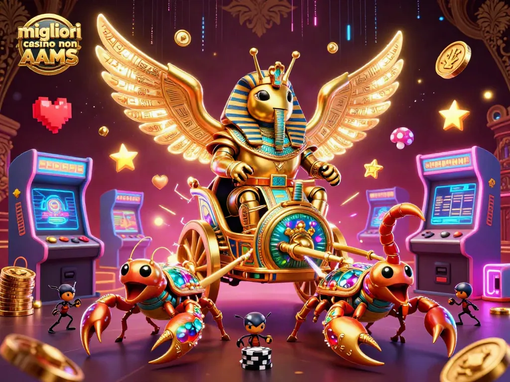 Giocatori d'azzardo esplorano i migliori casino non AAMS con entusiasmo, casino ricco di elementi colorati.