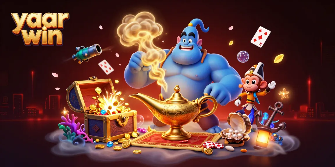 Experience the thrilling yaar win adventure with our vibrant 3D casino illustration showcasing stunning game elements.