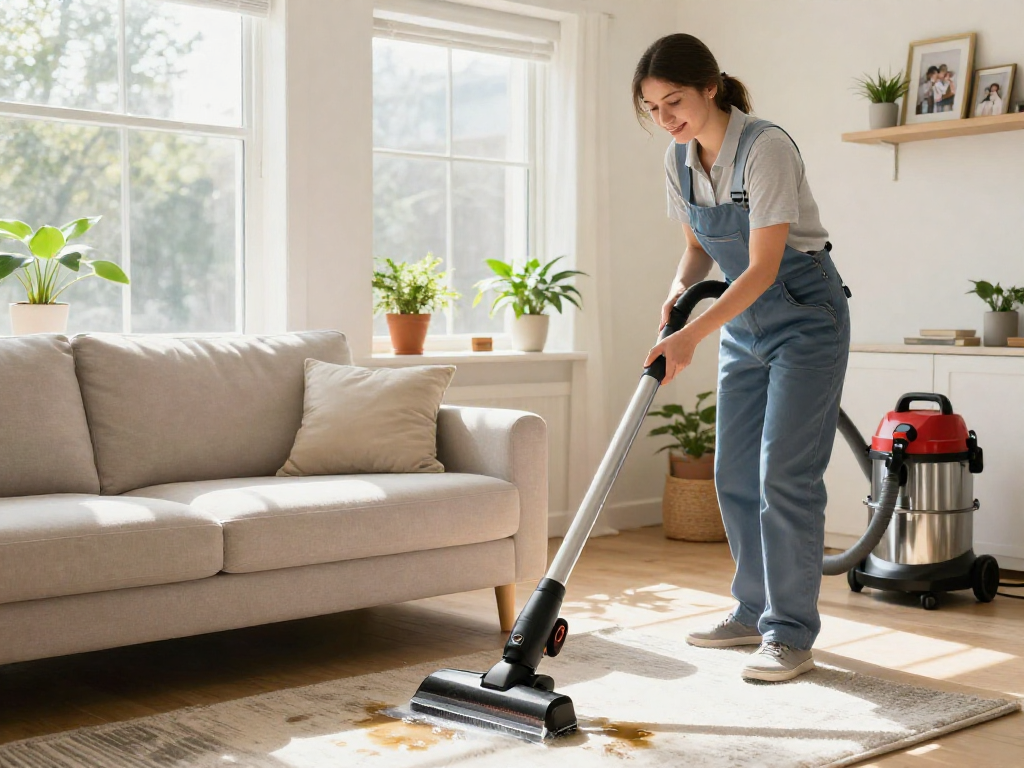 Pranie tapicerki przez Panda Cleaner w Wrocławiu, efekty widoczne po usłudze.