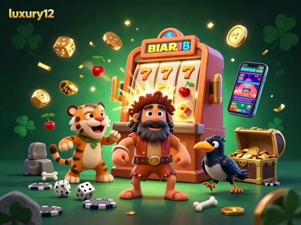 Experience luxury12 with a thrilling prehistoric casino featuring cartoon characters, big jackpots, and exciting game elements.