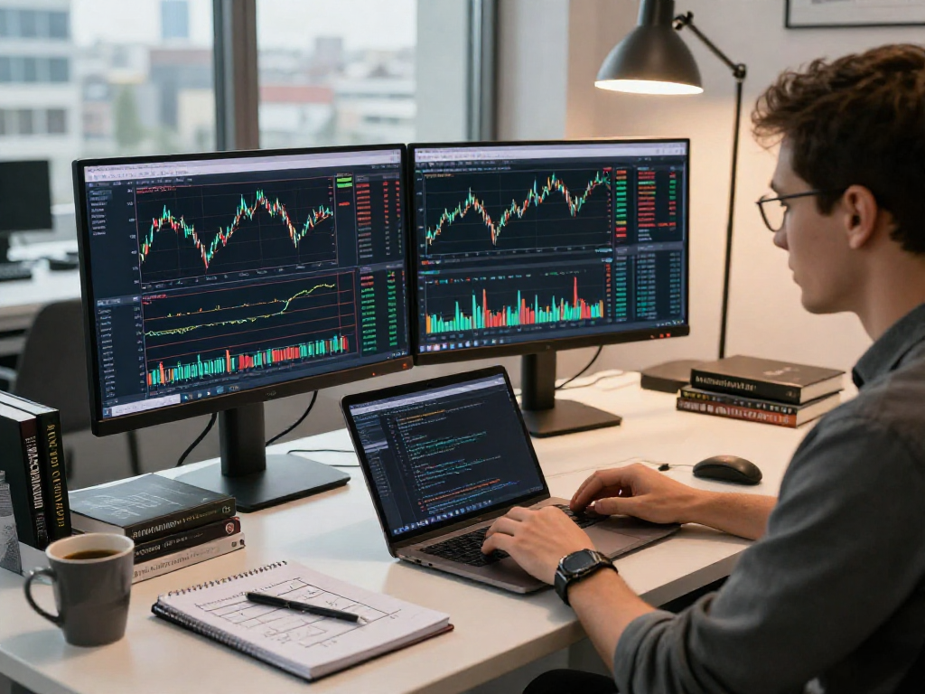 交易者使用metatrader 5分析多种金融市场数据和图表的场景