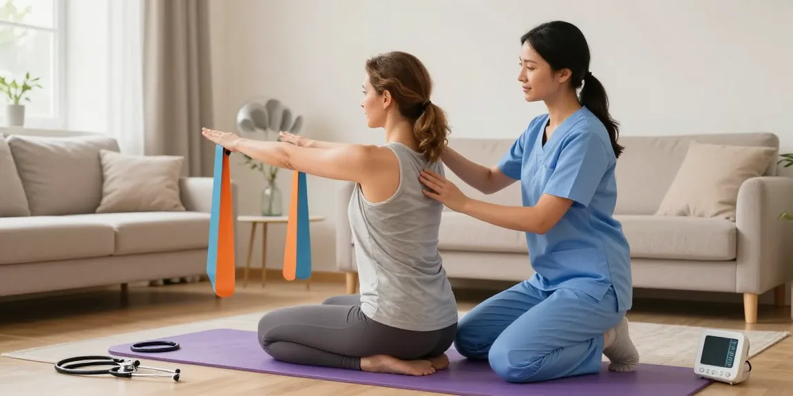 Mobile physiotherapy Sydney practitioner providing patient care and wellness solutions in a home setting, emphasizing compassionate healthcare.