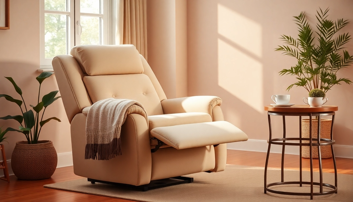 Experience ultimate comfort with a lift recliner chair with heat and massage in a cozy living room.