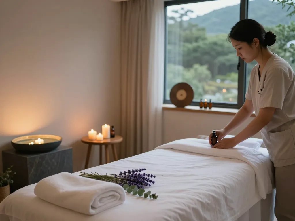 Inviting 인계동마사지 spa with soothing ambiance for relaxation and healing