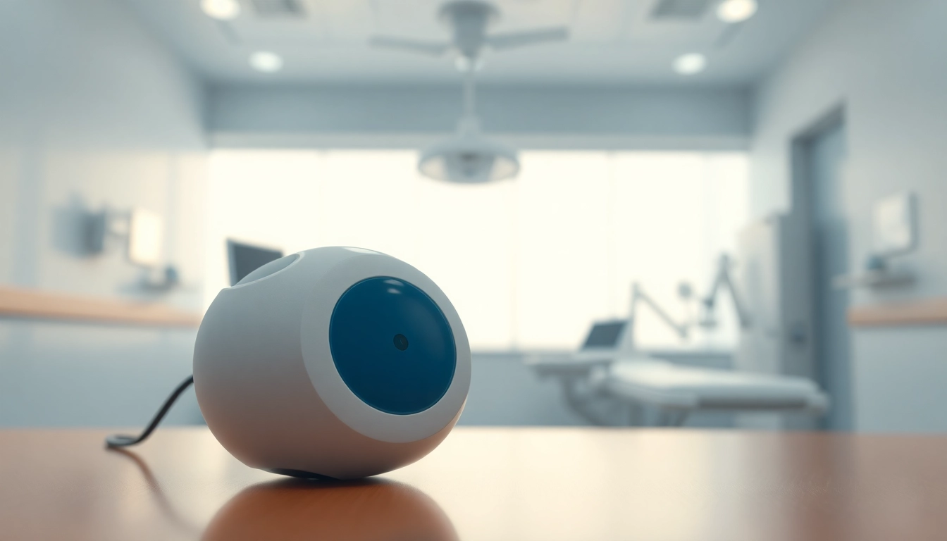 A professional choking device featured prominently in a well-lit medical setting.